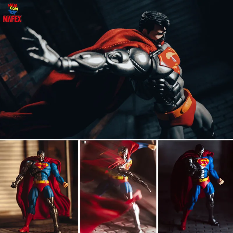 MEDICOM TOY MAFEX Original Model Kit The Return of SupermanCy borg Superman Anime Action Figure Model Toy Gifts for Boys