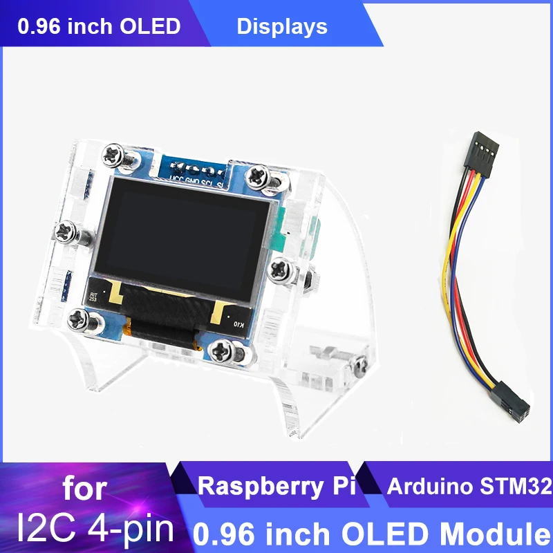 

Raspberry Pi 4 0.96 inch OLED I2C 4-pin LCD Screen Module Displays CPU Temperature IP Hard Disk Information for Arduino STM32
