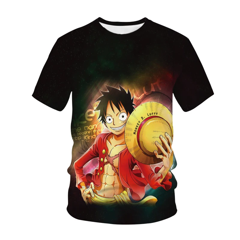 

Hot One Piece T-Shirts Cartoon Anime Luffy 3D Print Streetwear Kids 3-14T O-Neck T Shirt Harajuku Children Boys Girls Tees Tops