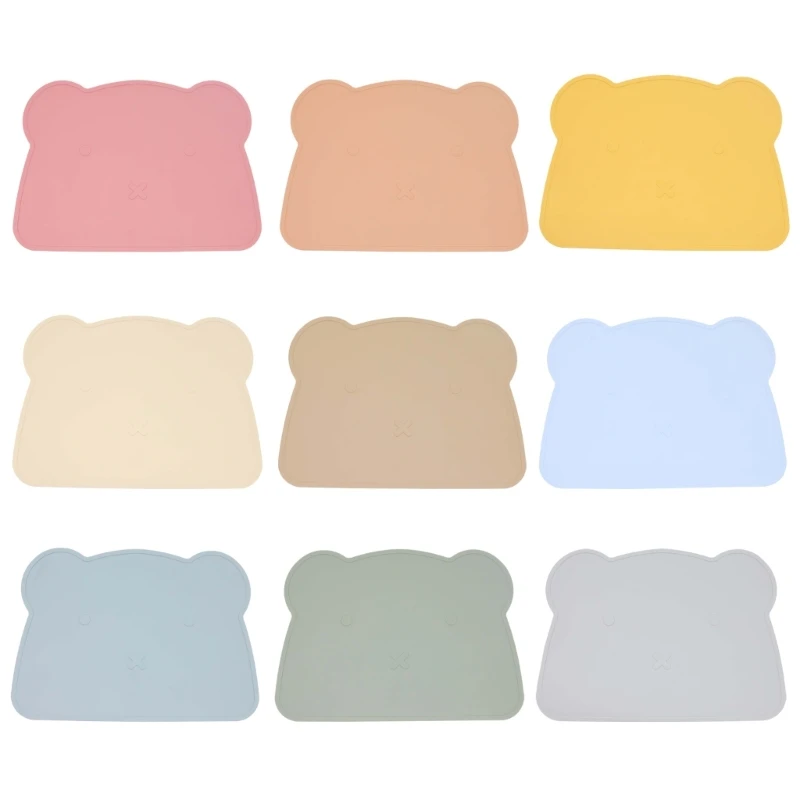 

Silicone Food Mats Portable Waterproof Leak-proof Non-slip Feeding Mat Bowl Pad