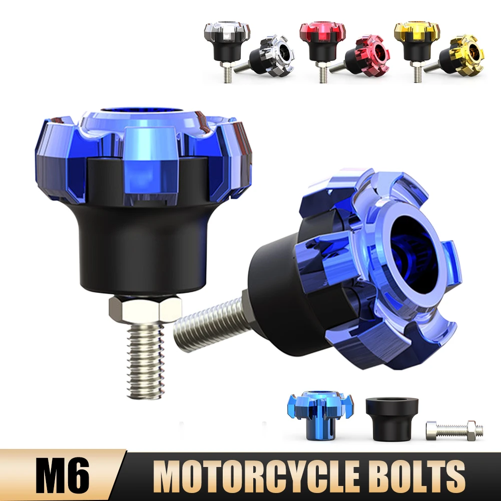 

10Pcs M6 Motorcycle Bolts Electroplated ABS Screw Cap Cover Universal M6x26.5mm for Mountain Road Bike License Plate Seat Post