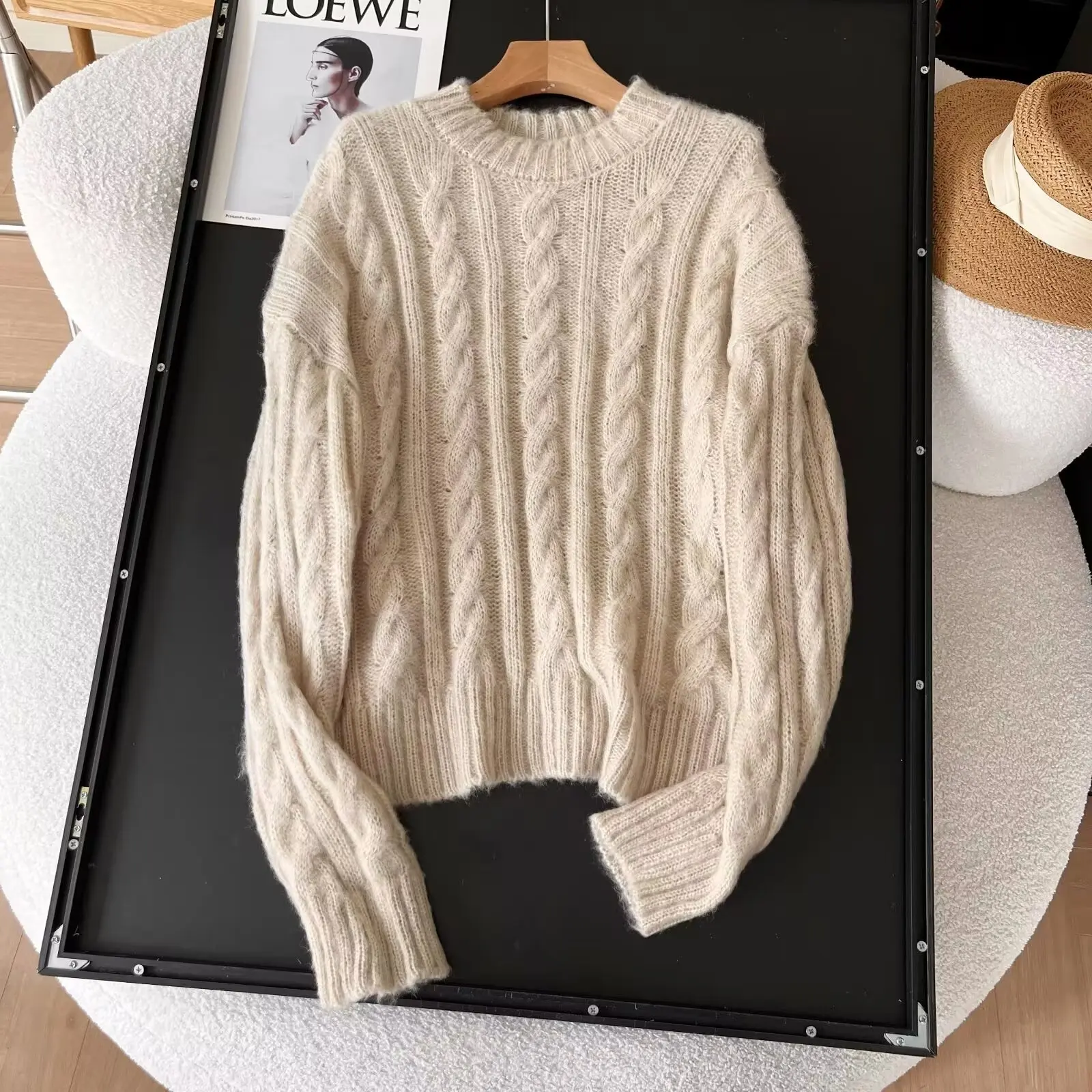 Повседневная версия Cos Lris смешанная модель 2024 с круглым вырезом осень и зима