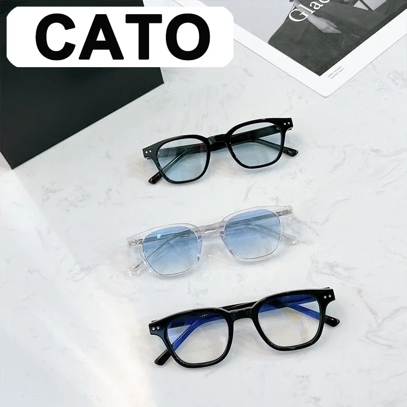 

Женские и мужские очки YUUMI CATO, оптические линзы, прозрачные, синие, анти-технические, роскошные Брендовые очки