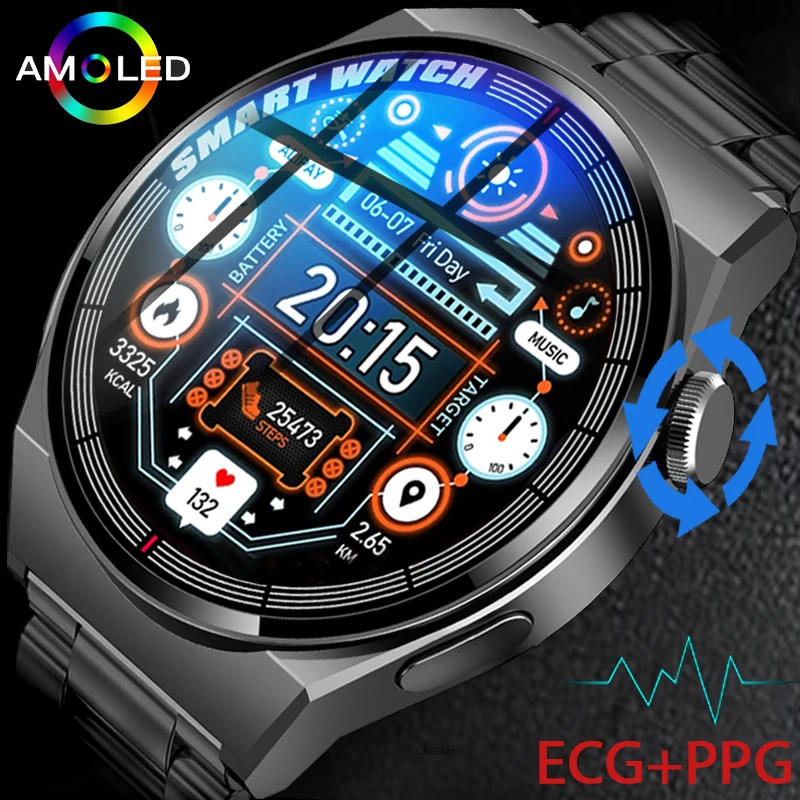 Купи 2022 Новые Смарт Часы Мужчины AMOLED 390*390 HD Экран Heart Rate Bluetooth Вызов IP68 Водонепроницаемый SmartWatch Для Huawei Xiaomi за 1,559 рублей в магазине AliExpress