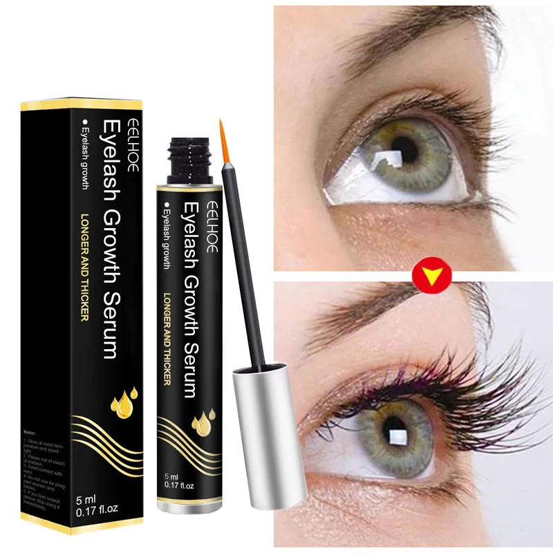 

Fast Eyelash Growth Serum Eyelashes Eyebrows Enhancer Lash Lifting Lengthening Natural Fuller Thicker Longer Lashes Eye Care 5ML