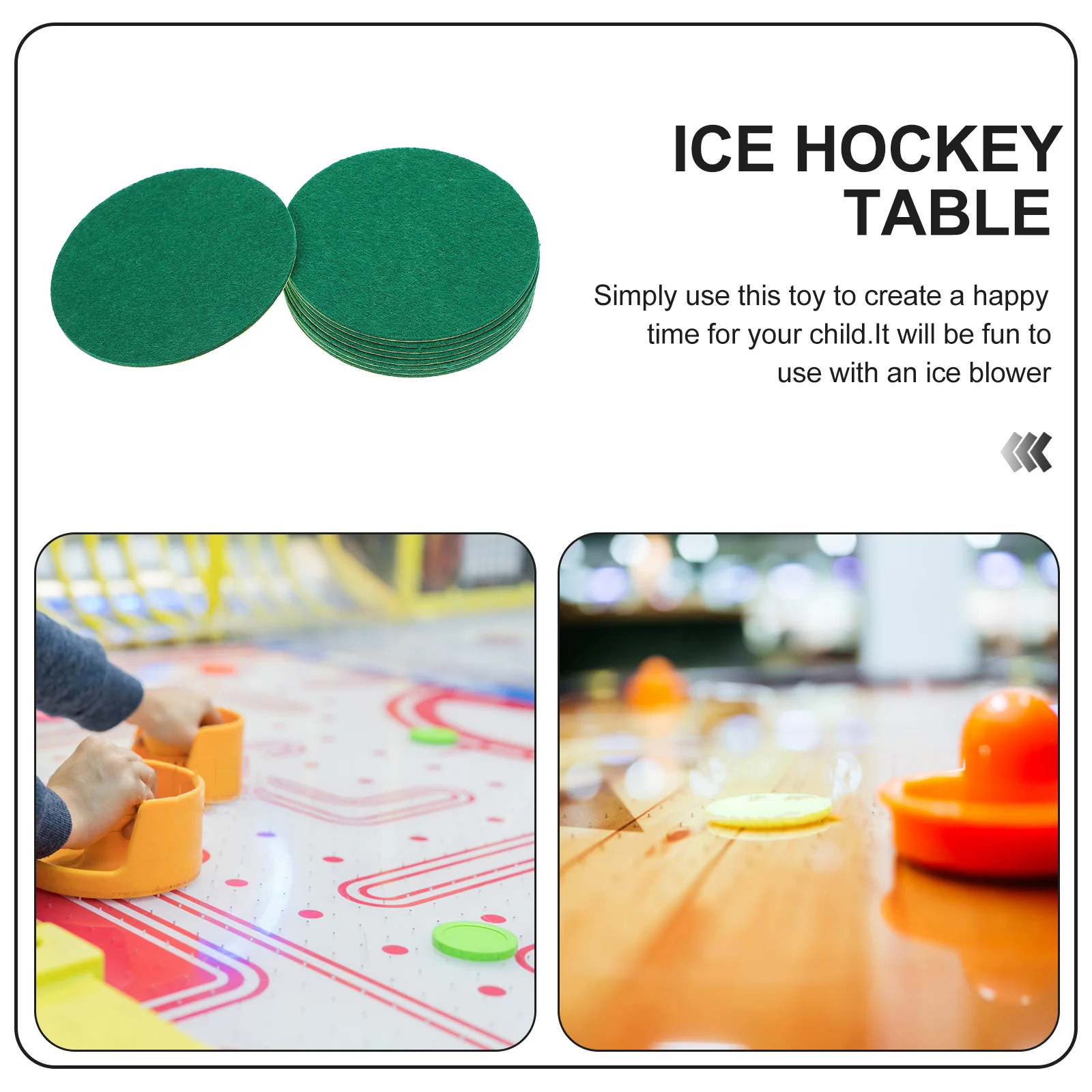

10 Pcs Hockey Flannel Air Pusher Pads Felt Durable Accessories Stickers Polyester Fiber Patches