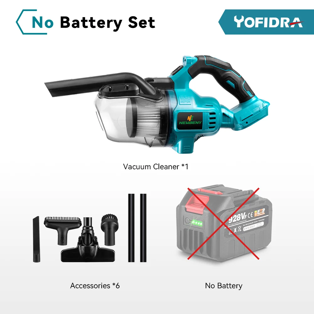 

Беспроводной ручной пылесос Yofidra 1000 Вт для Makita 18 В