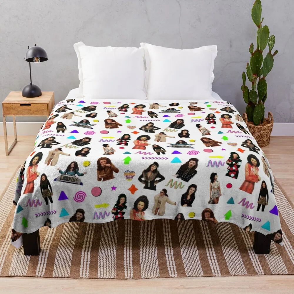 

Fran fine Throw Blanket sofa blanket with tassels furry blankets custom blanket