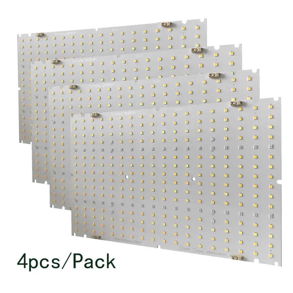 4pcs/Pack 480W Samsung Quantum Board Grow Light PCB Module with Mixed White and 660nm 730nm 395nm LEDs