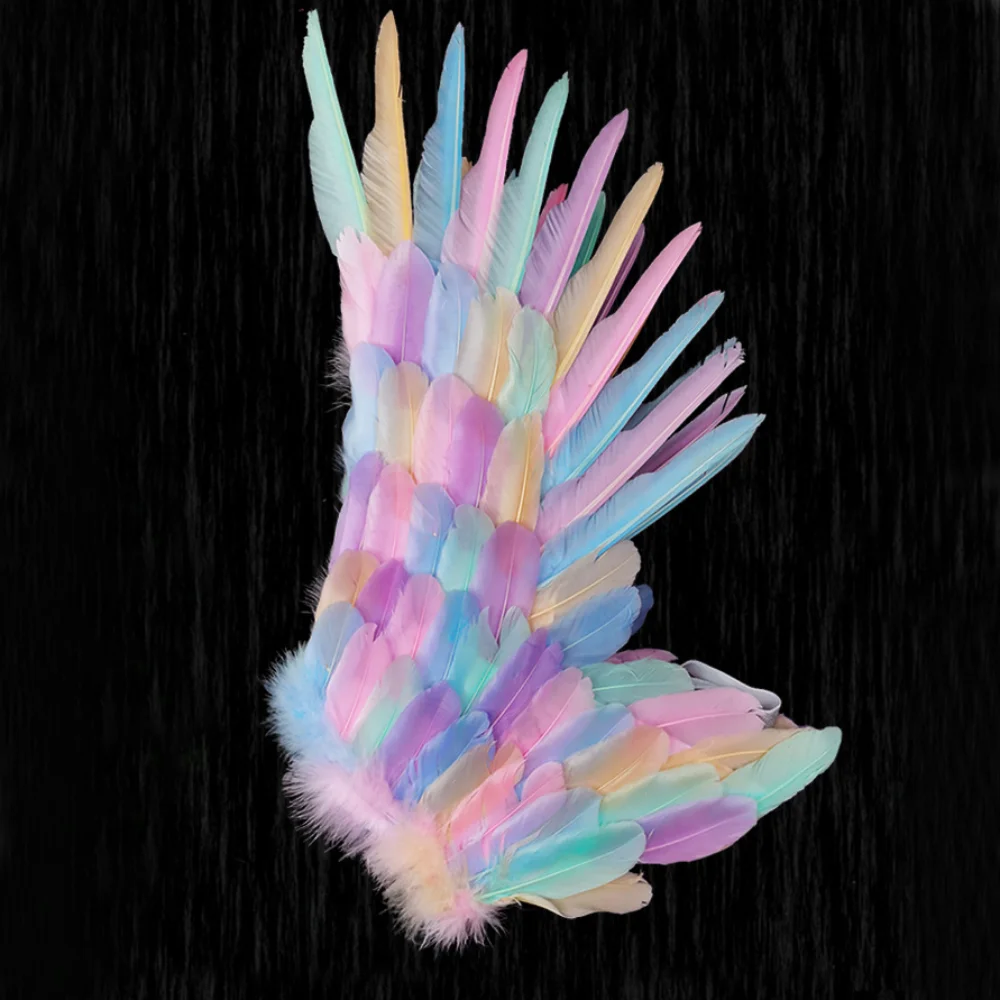 Высококачественные легкие крылья ангела реалистичные складные черные дьявола