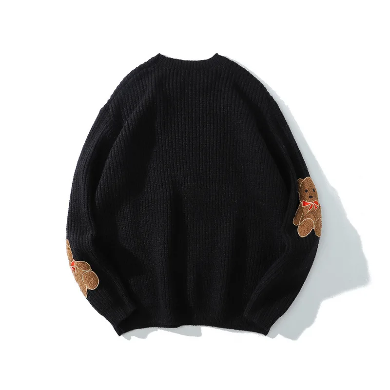 Cute Kawaii Sweater Men Street Fashion Harajuku Cartoons Fluffy Bear Ins Oversize Couple Models O-neck Clothing Vintage Sweaters