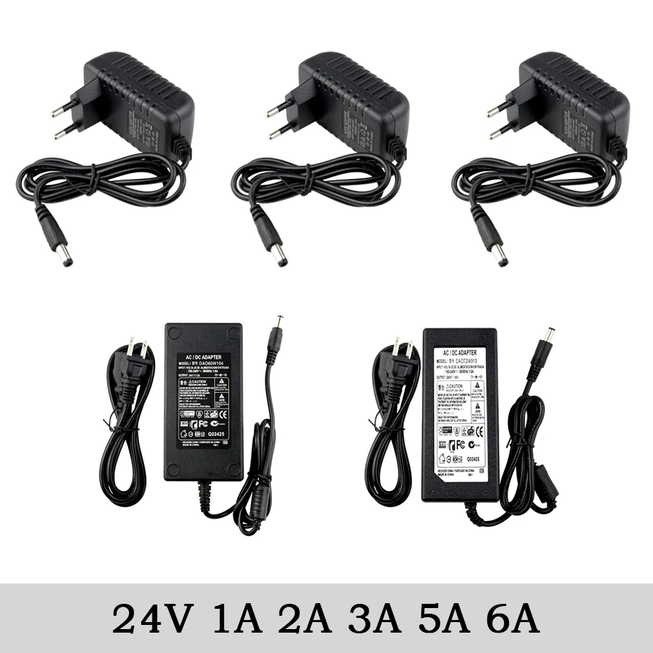 

AC 100V-240V к DC 12V 24V универсальный адаптер питания 5.5*2.5-2.1mm EU US UK AU штекер питания адаптер зарядное устройство для светодиодной ленты света