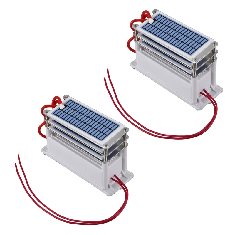 

2X 21G/H Portable Ceramic Ozone Generator 220V Three Integrated Long Life Ceramic Plate Ozonizer Air Water Air Purifier