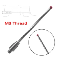 cmm touch probe m3 thread probe stylus 2mm ball tips 40mm long a 5003 0053 threaded prob cerame stylus accessories contact probe