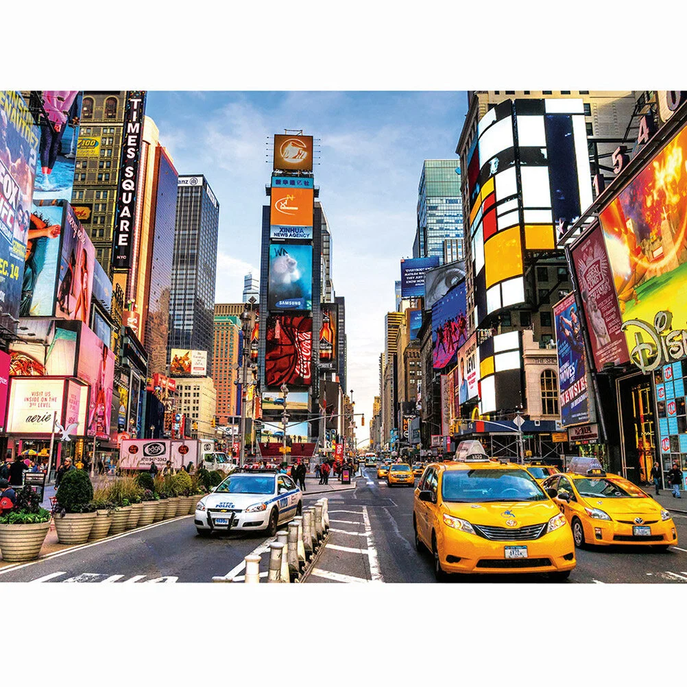 

1000 Pieces - Modern Jigsaw Assembled Educational Puzzle Time Square Child
