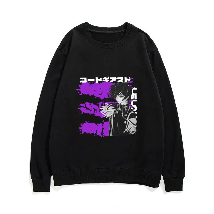 

Точечные товары, мужские и женские крутые кодовые толстовки в стиле японского аниме Lelouch Lamperouge, повседневные свитшоты унисекс, новая модная ...