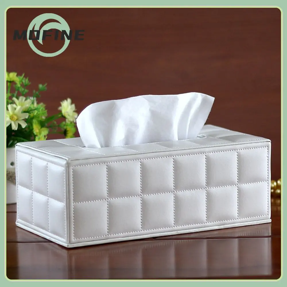 

High Quality Storage Box Creative Leather Tissue Box Hotel Storage Basket Household European Paper Box Household Paper 2023