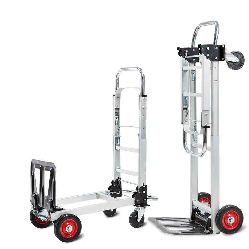 

Portable Folding Cart Trolley 100kg/200kg Luggage Cart Heavy Duty Shopping Cart Hand Truck Dolly Cart with Wheels