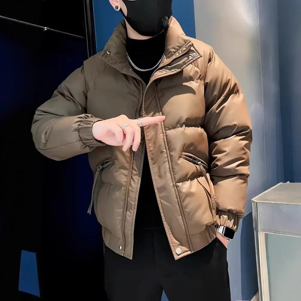 Осень/зима элитное модное мужское утепленное хлопковое пальто с