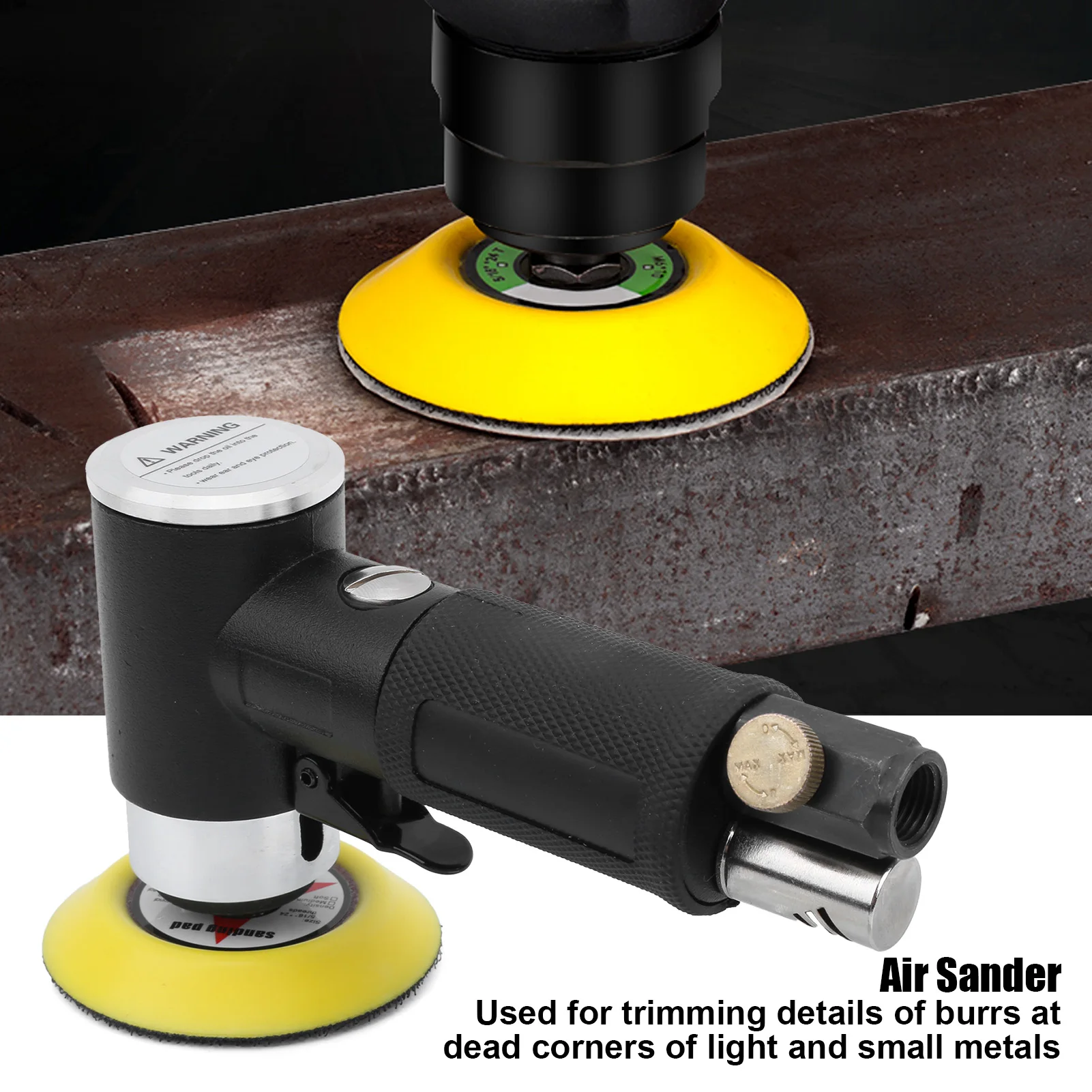 60шт Пневматическая шлифовальная машина Черная эксцентриковая пневматическая