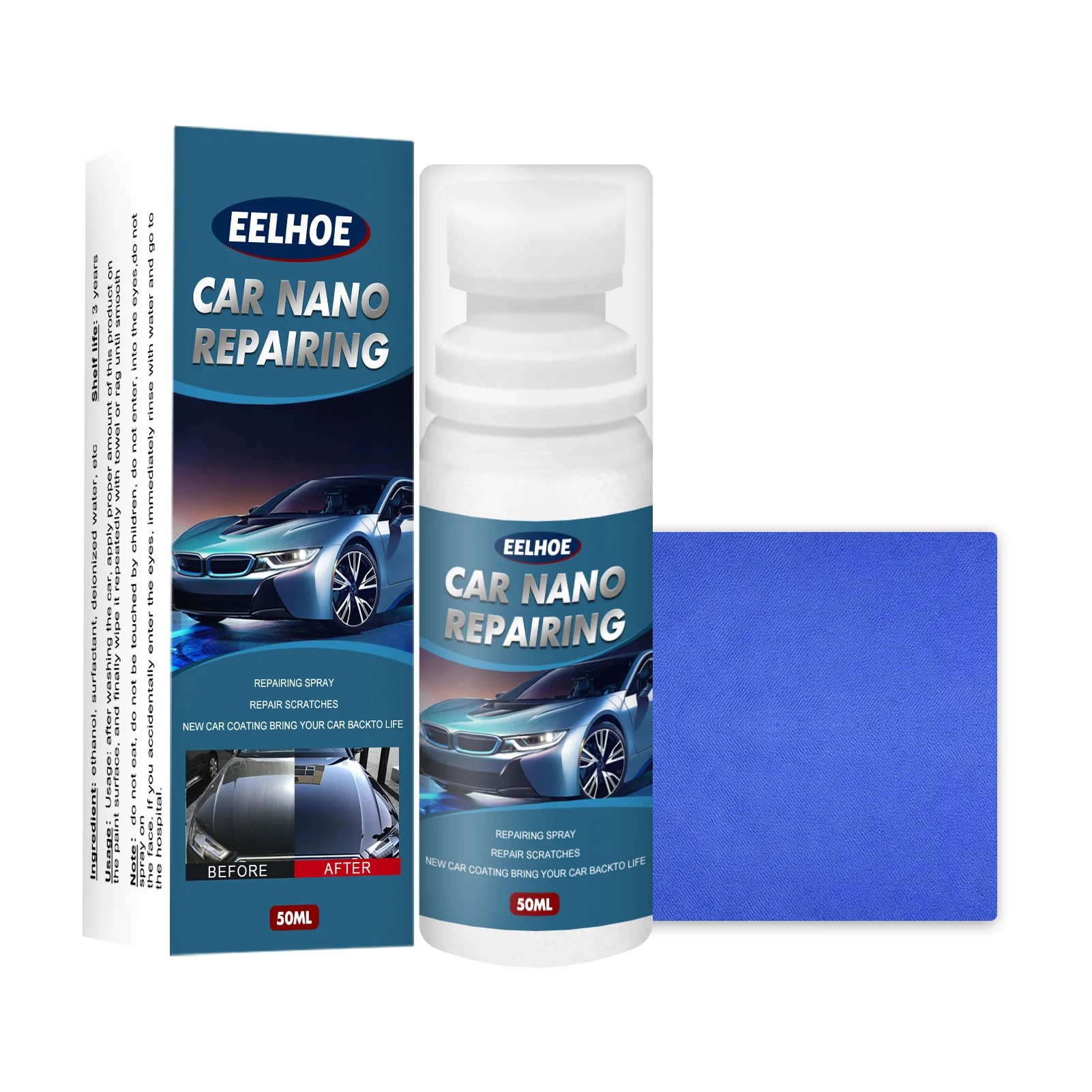 

Жидкое восковое покрытие для автомобиля, гидрофобная жидкость для удаления царапин и воска с помощью нанопокрытия