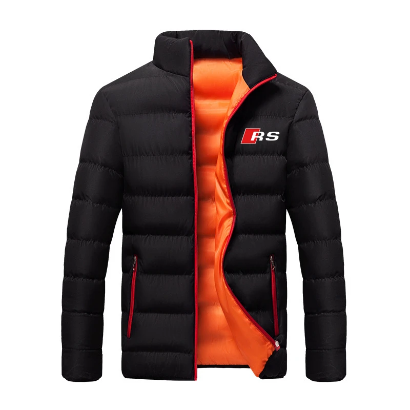 2022 Autumn Selling Audi-RS England style Print Solid Color Cotton Men Long Sleeve Popular Jacket Zip Comfortable Down Jacket