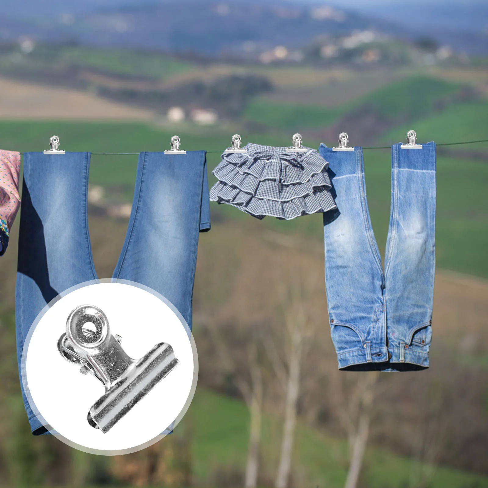 

30 Pcs Blanket Photo Heavy Duty Clips Beach Towel Clamp Bag Clips Sunbed Clip Clothesline Clip Stainless Steel Clips