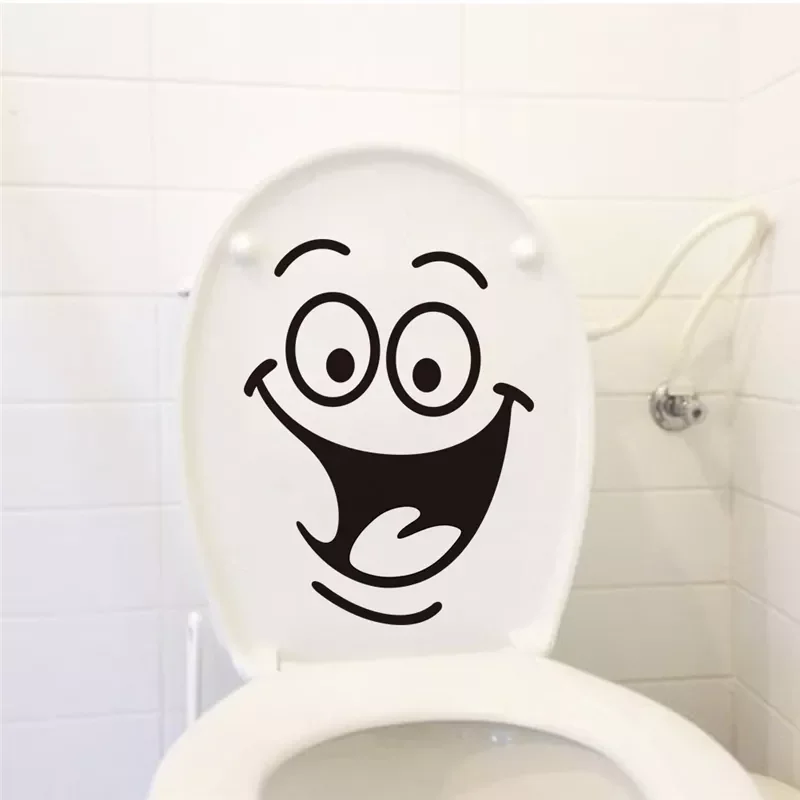 

Funny Toilet Sign Stickers Bathroom Decoration Home Decals Art Waterproof Creative Wall Vinyl Posters