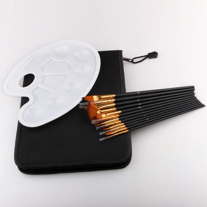 

Wooded Hold Nylon Painting Brushes Set For Artist Oil Acrylic Painting Drawing Water Color Paint Brush Art Supplies