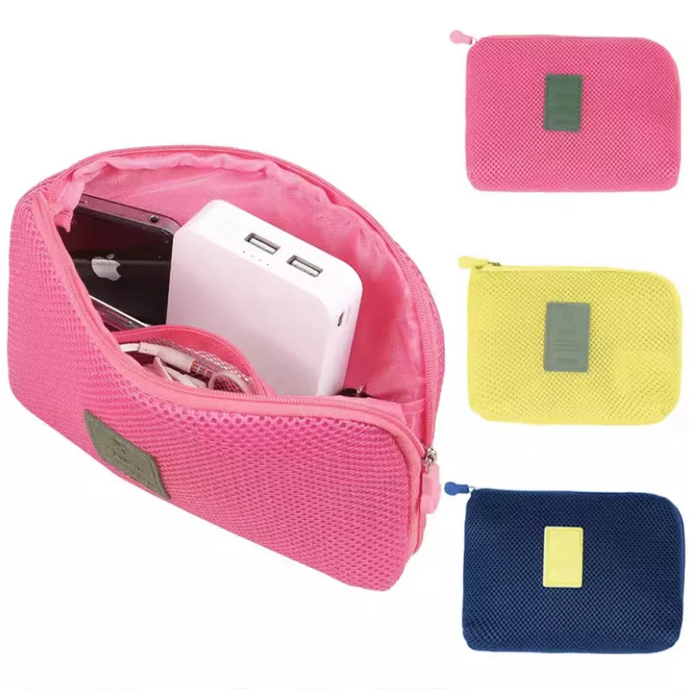 

Cosmetic Bag Case Portable Data Cable Bag Travel Organizer Fashion Earphone Data Line Charger USB Toiletry Bags Makeup Pouch Bag