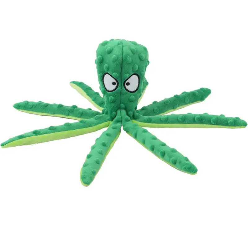 

8 Legs Octopus Squeaky Dog Squeakers Interactive Toy Sounder Promote Appetite Sounding Simple To Bite Middle Big-Sized Dogs