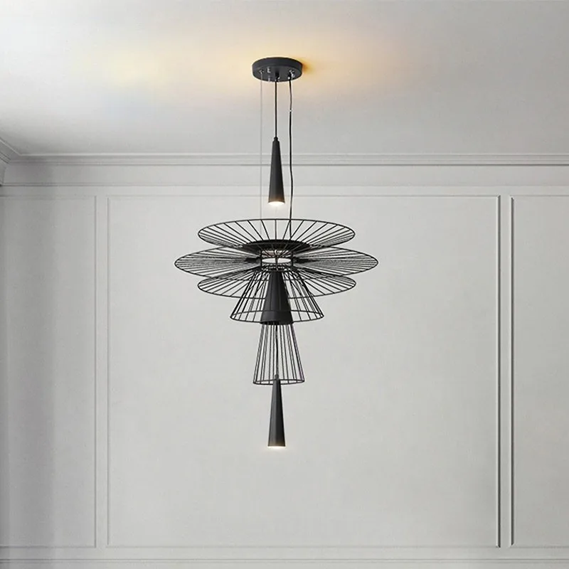 

Led Art Chandelier Pendant Lamp Light Room Decor Modern Dinning Iron Design Home Hanging Black/Gold Nordic Spot Fixture aestheti