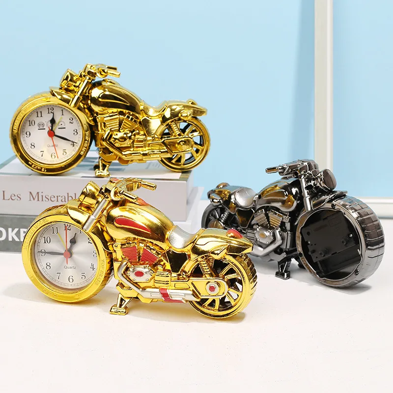

Personalized motorcycle alarm clock student bedside table clock creative children's toys home living room ornaments
