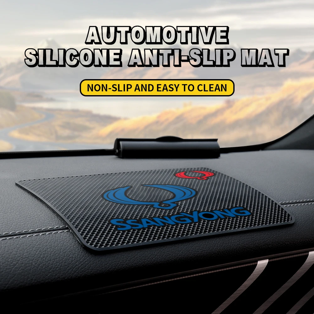 

1Pcs Silicone Car Dashboard Non-Slip Mat Phone Holder Anti-skid Pad For SsangYong Actyon Kyron Korando Rexton Tivoli