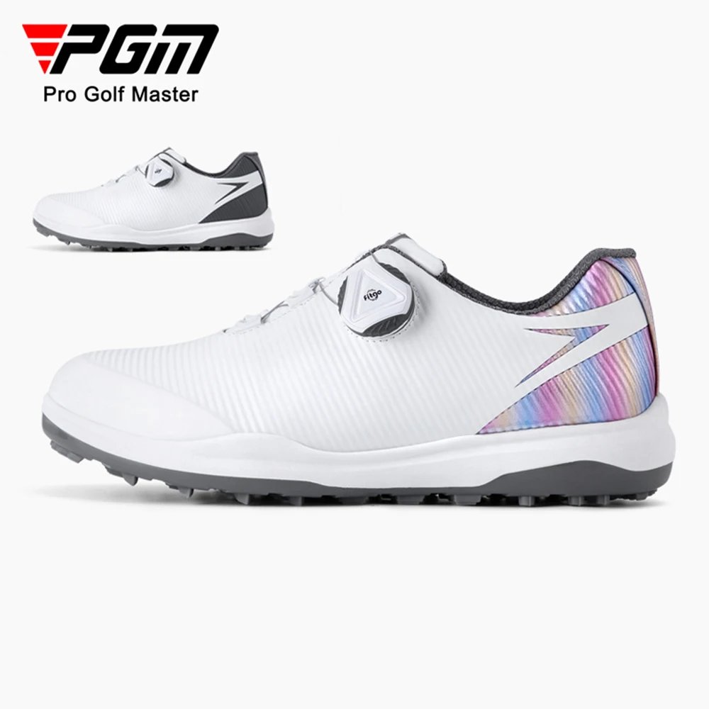 

PGM Golf Shoes Women's 2022 New Colorful Waterproof Shoes Microfiber Casual Anti-Side Slip Twist Sneakers XZ199
