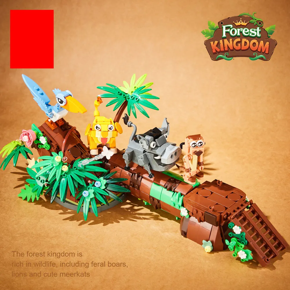 Детская модель строительного блока игрушка Лесное королевство детские игрушки