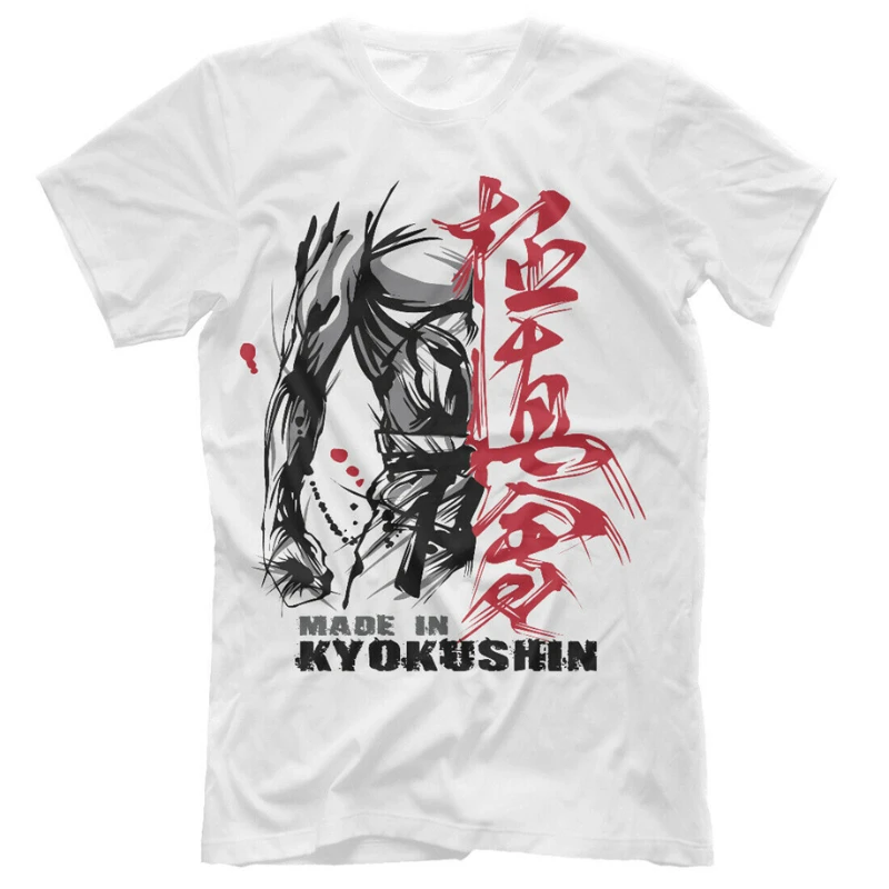 

Винтажная футболка с рисунком, сделанная в Kyokushin, в стиле аниме
