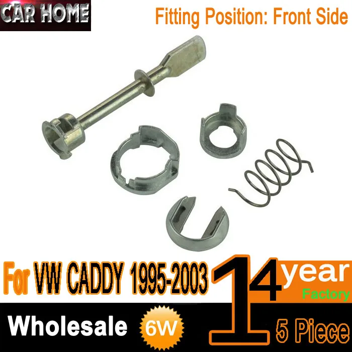 

Набор для ремонта цилиндра автомобильного железного дверного замка для VW Caddy 1995-2003 2/3 и 4/5-дверей, передняя левая или правая 5 шт. 6K4837223A