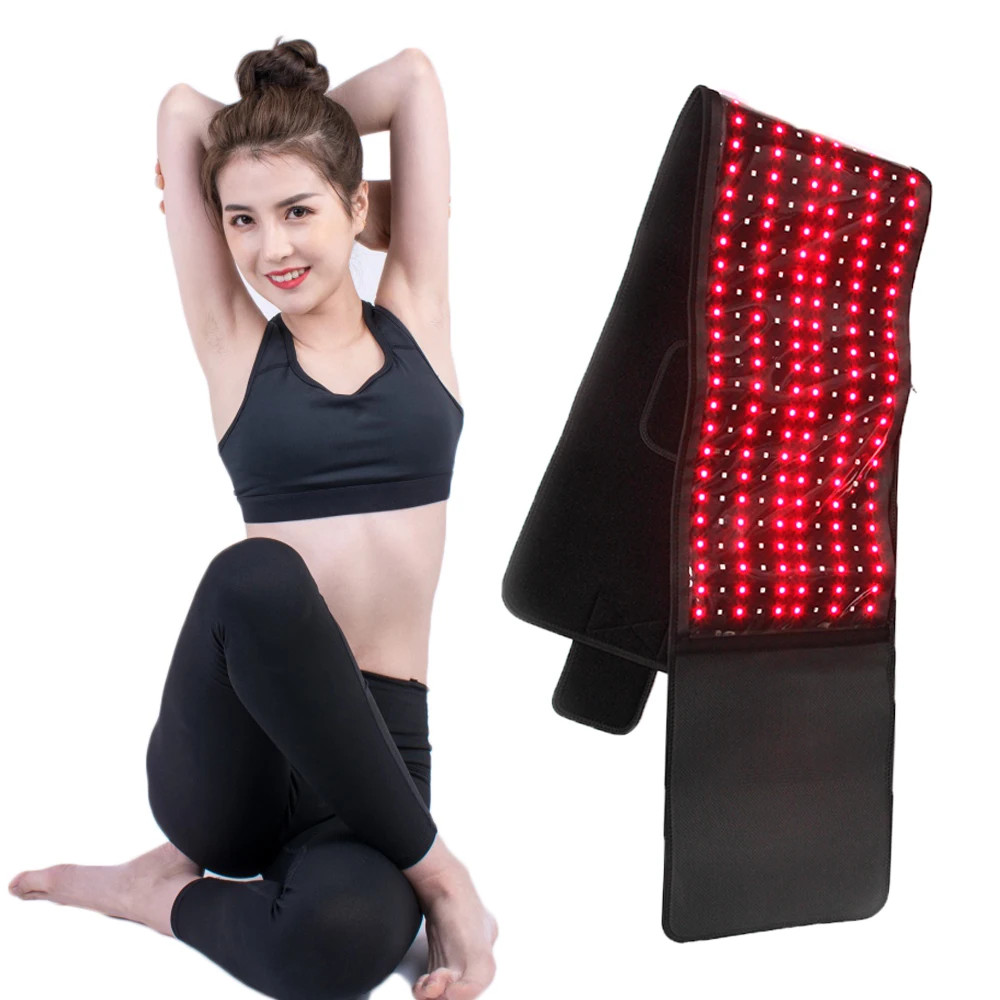 IDEAREDLIGHT Red Near-infrared Facial LED Light Therapy Wrap Belt for Weight Loss Massage Full Body Lipo Belt Light Belly