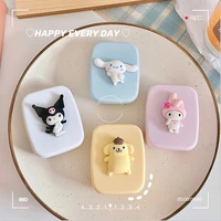 japanese sanrio cute soft sister color department meitong box frosted patent leather exquisite portable contact lens box