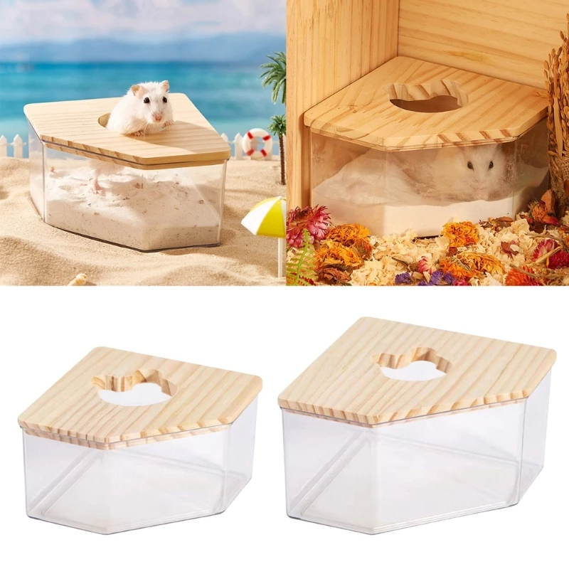 

Pet Habitat Décor Hamster Sand Bathroom Gerbils Sand Bathtub Shower Room Cage Corner Toilet for Ferret Cage Accessories 090C