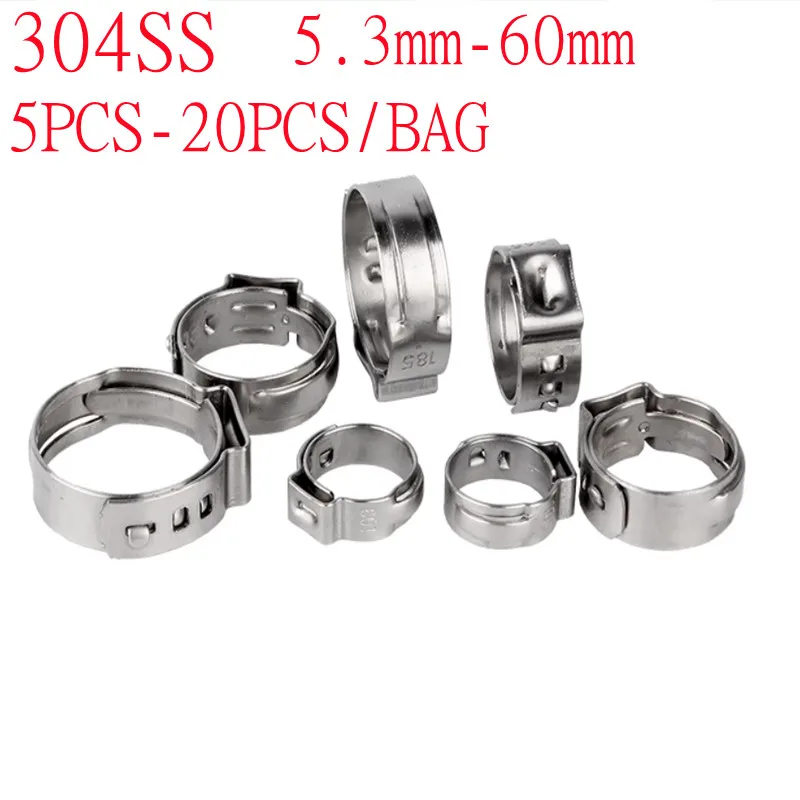 

Бесступенчатые хомуты для труб из нержавеющей стали 304, 5.8-23.5 мм