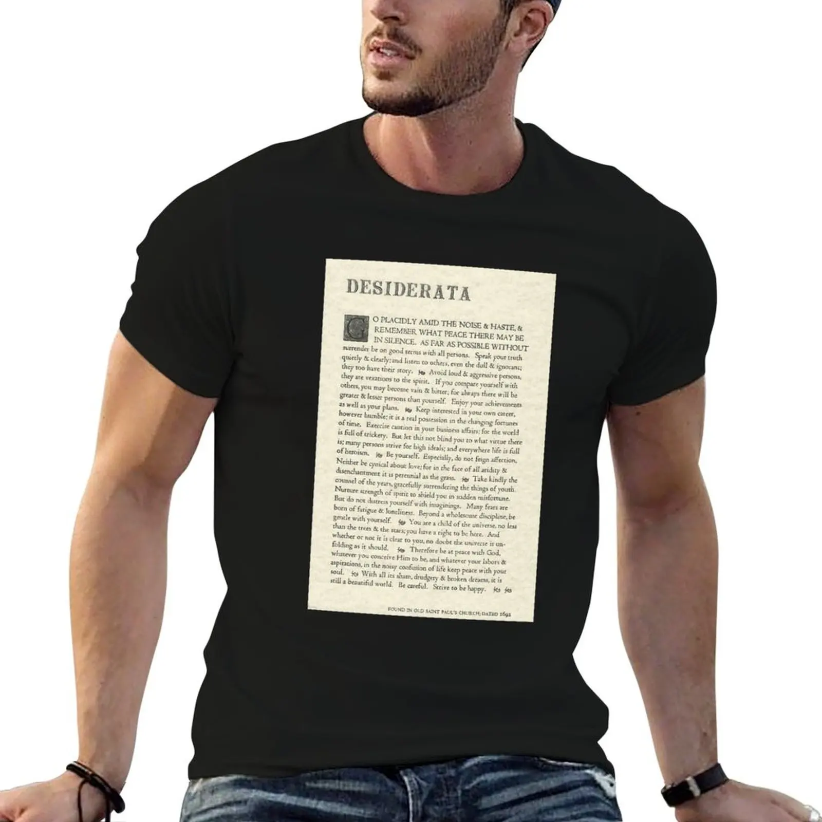 Оригинальный плакат Desiderata от Max Ehrmann футболка для мальчика винтажные футболки с