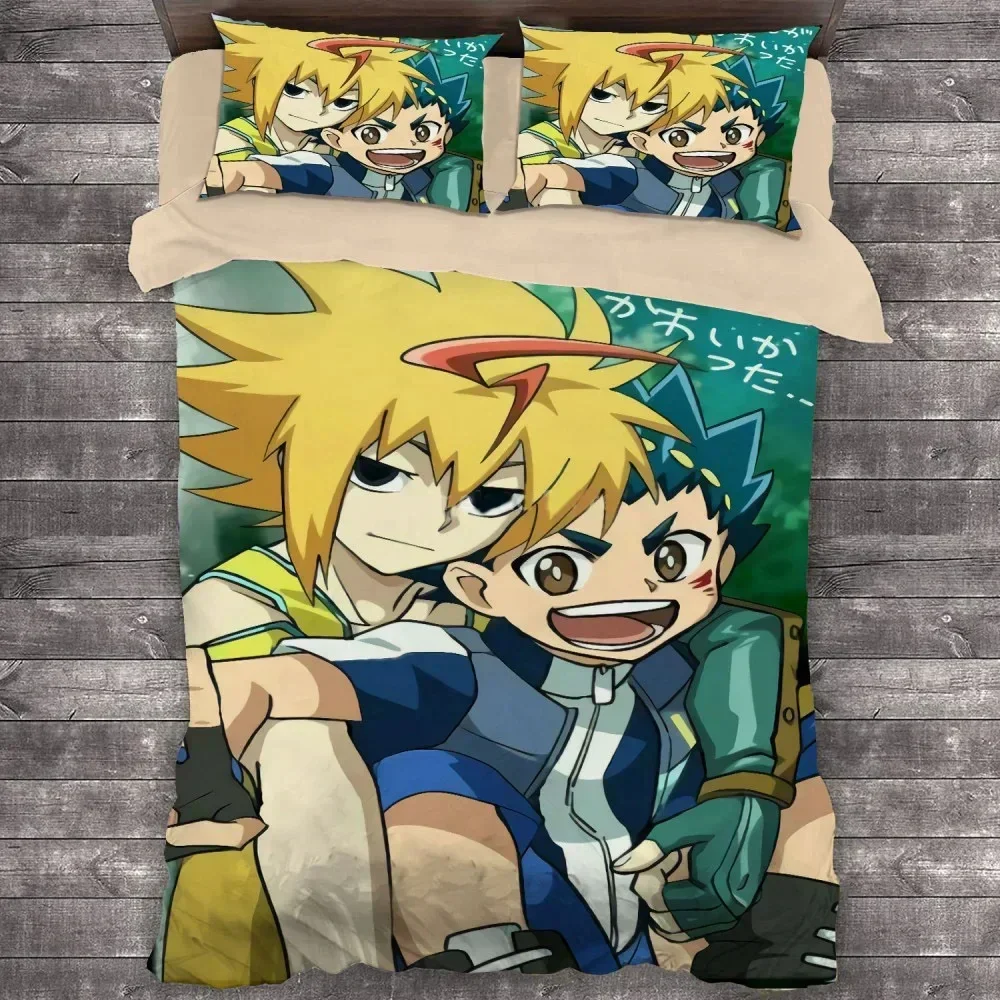 Комплект постельного белья 3D аниме Beyblade Burst, пододеяльник, комплект постельного белья, пододеяльник, наволочка King Queen Twin Size для мальчиков и девочек, взрослых (art.: 3920cd01e336b) - 3920cd01e336b