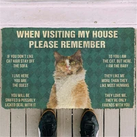 please remember laperm cats house rules custom doormat 3d printed door mat non slip door floor mats decor porch doormat