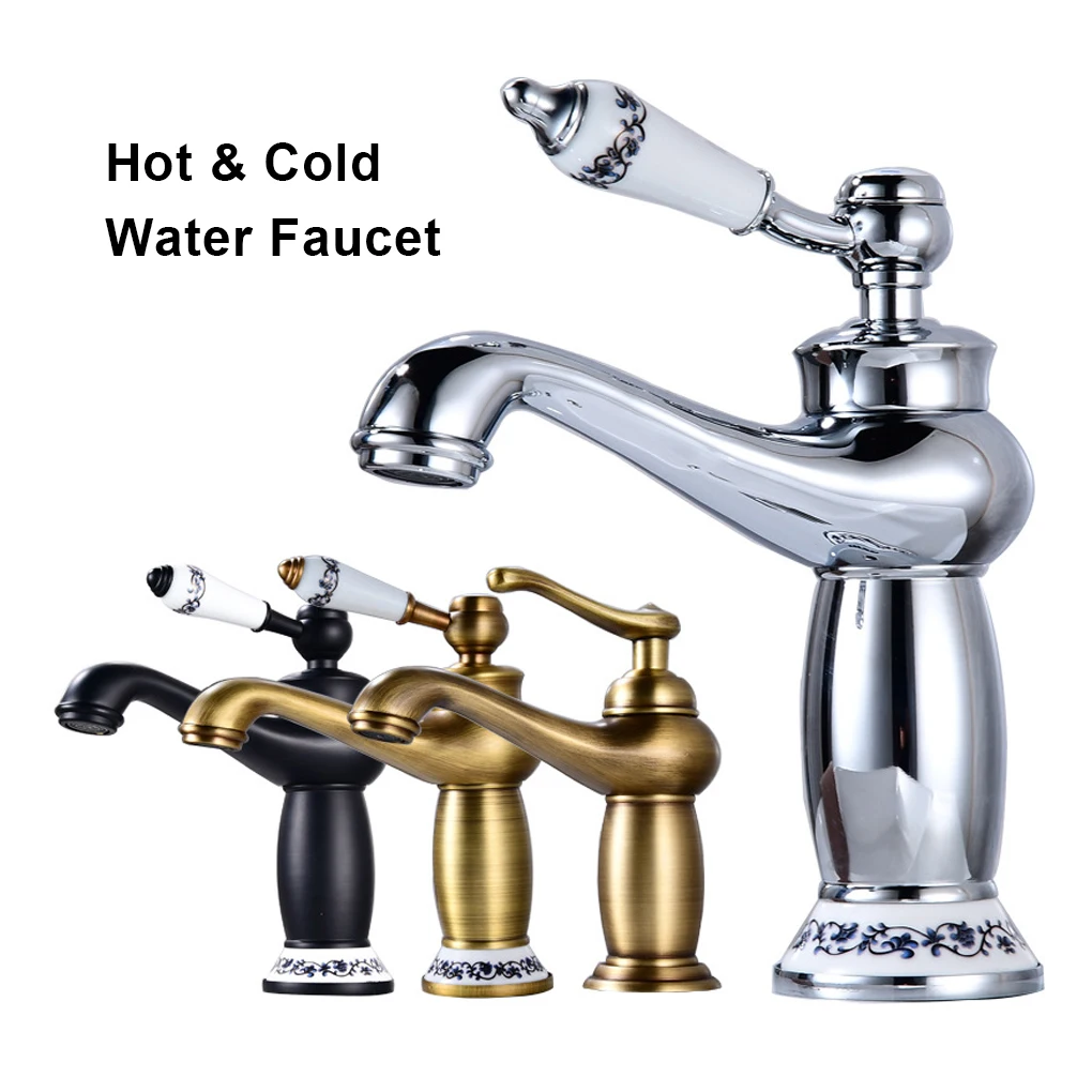 

Copper Ceramic Basin Faucet Simple Style Unfading Anti-rust Smooth Replacement Kitchen Toilet Sink Tap Hardware Hydrant Type