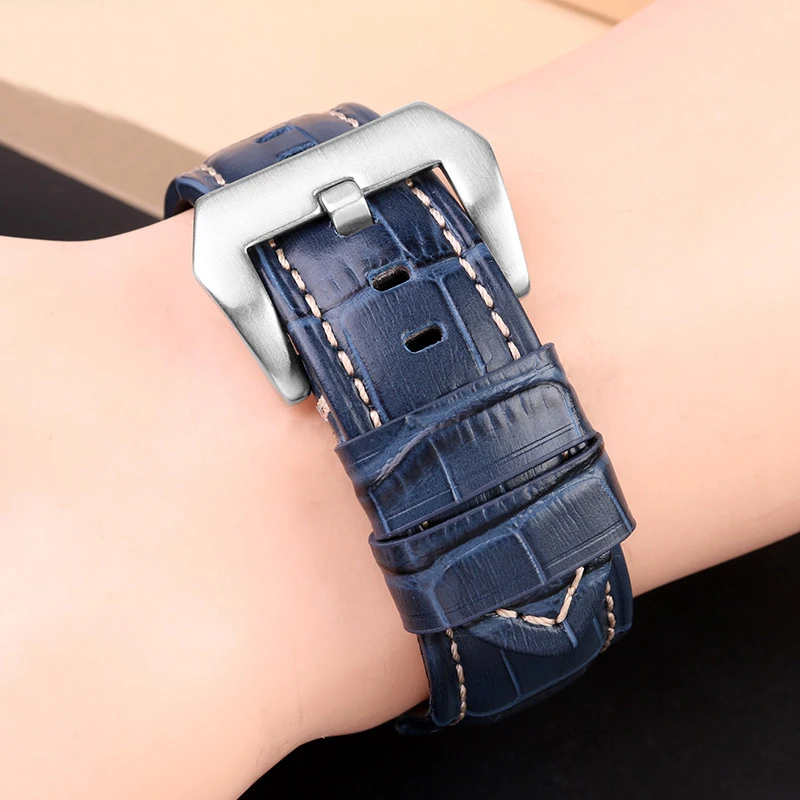High quality watch band suitable for Panerai PAM688 441  Leather Men's  blue watch strap accessories 20mm 22mm 24mm 26mm