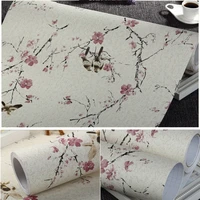vintage self adhesive wallpapers bird floral pattern living room background wall stickers furniture decorative diy home decor