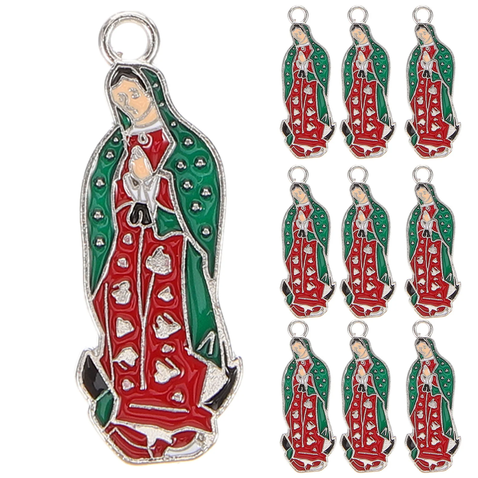 10 шт. украшения для подвесок Дева Мария из металлического сплава