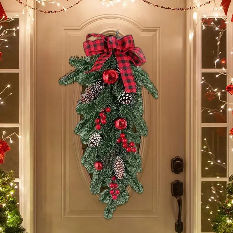 

Christmas Pine Vine Garland Pine Cone Pine Needle Red Berries Rattan Home Party Wall Door Decor Tree Ornaments Xmas Supplies